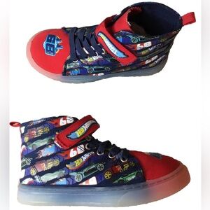 HOT WHEELS Boys size 1 HOT WHEELS HIGH TOP SNEAKER SHOES